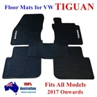 Waterproof Rubber Car Floor Mats for Volkswagen Tiguan 2018-2025 Not for 7 seats