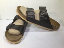 Birkenstock Men  s Size 9 EU 42 Narrow Arizona Brown Leather Sandals Y23-1414