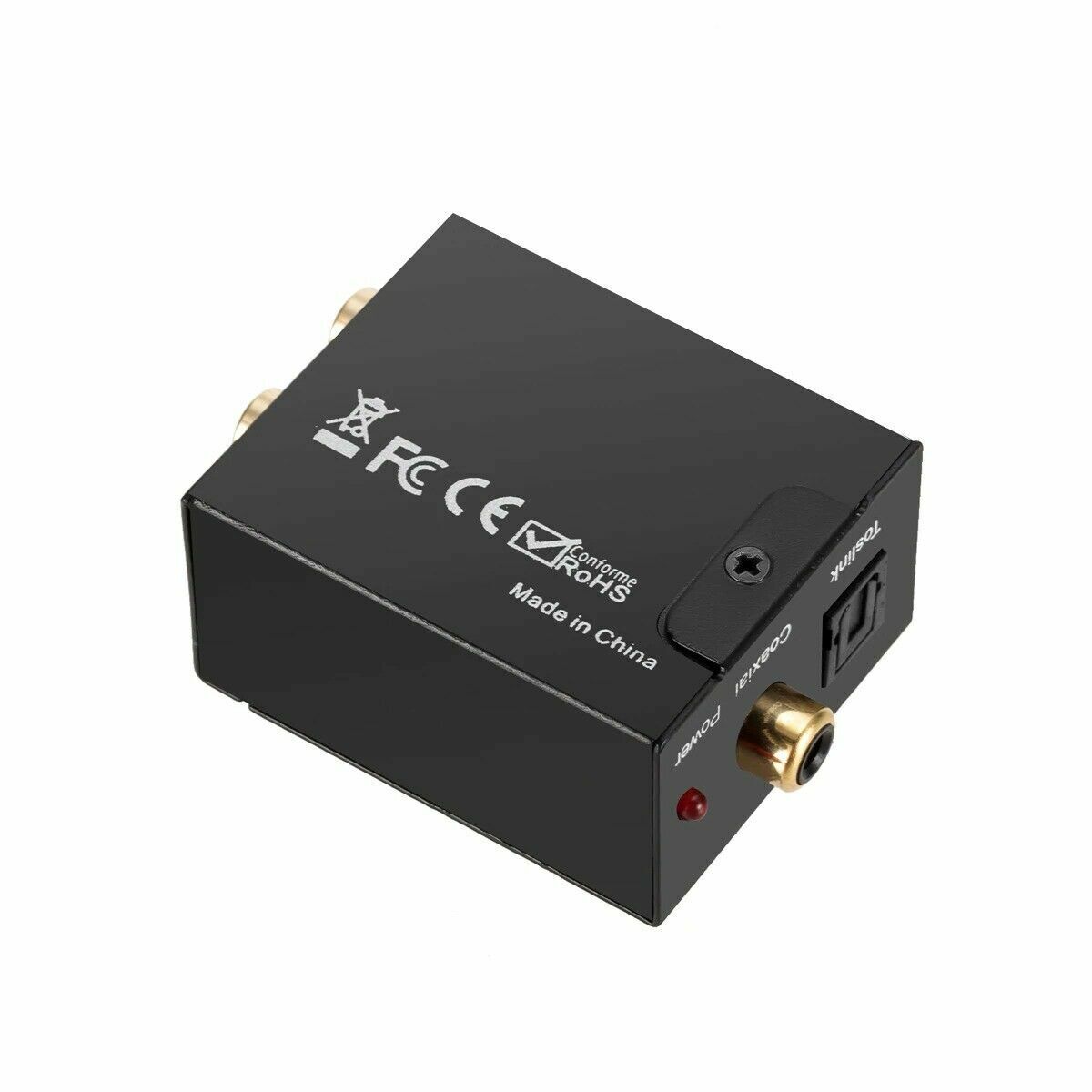 Digital Óptico Coaxial Toslink de señal a audio analógico Adaptador RCA Convertidor...