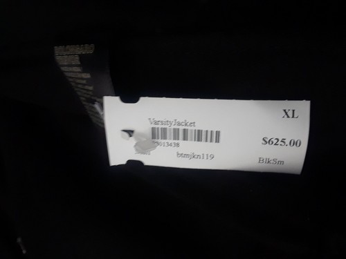 Giacca Bolongaro Trevor Varsity Xl NUOVA nera design manica speciale pelle hm - Foto 9 di 10