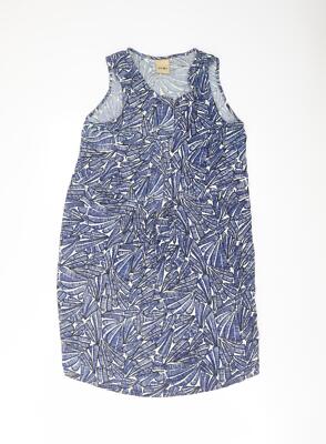 ICHI Damen blau Viskosemischung Trägerkleid Größe 8