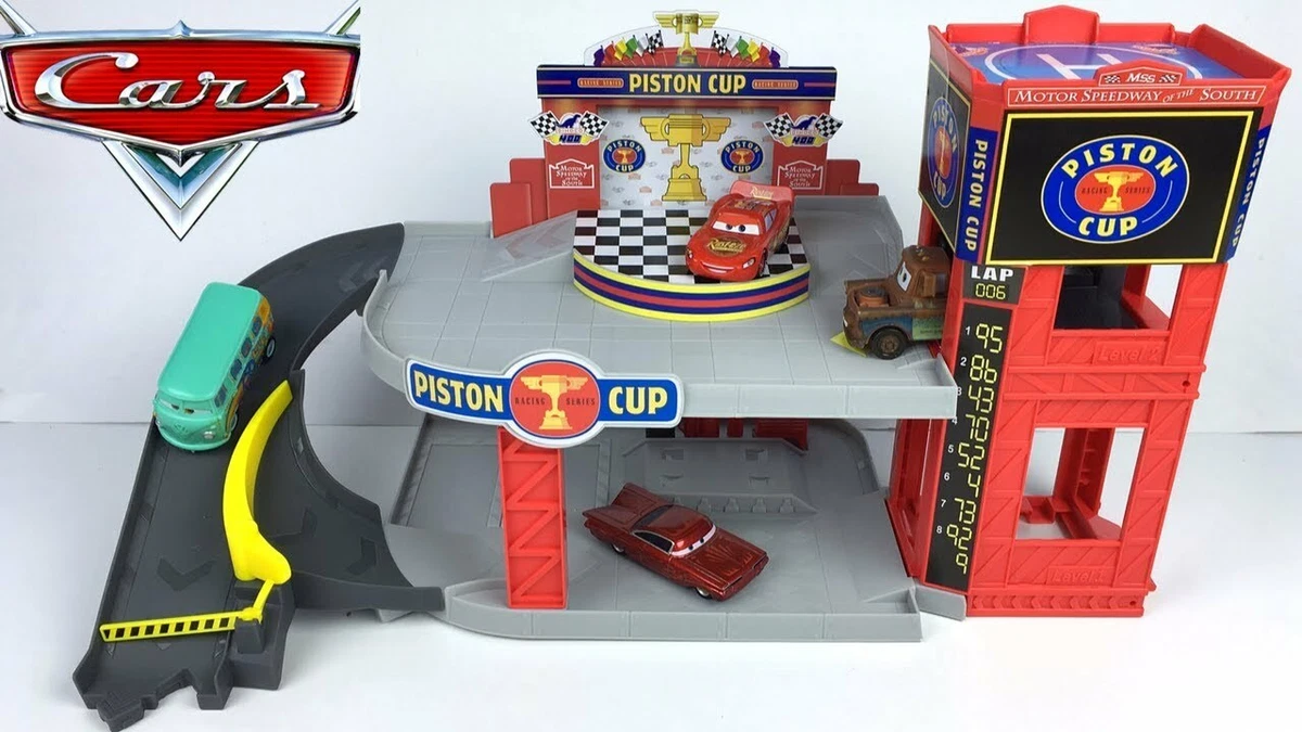Cars piston cup sales racing garage