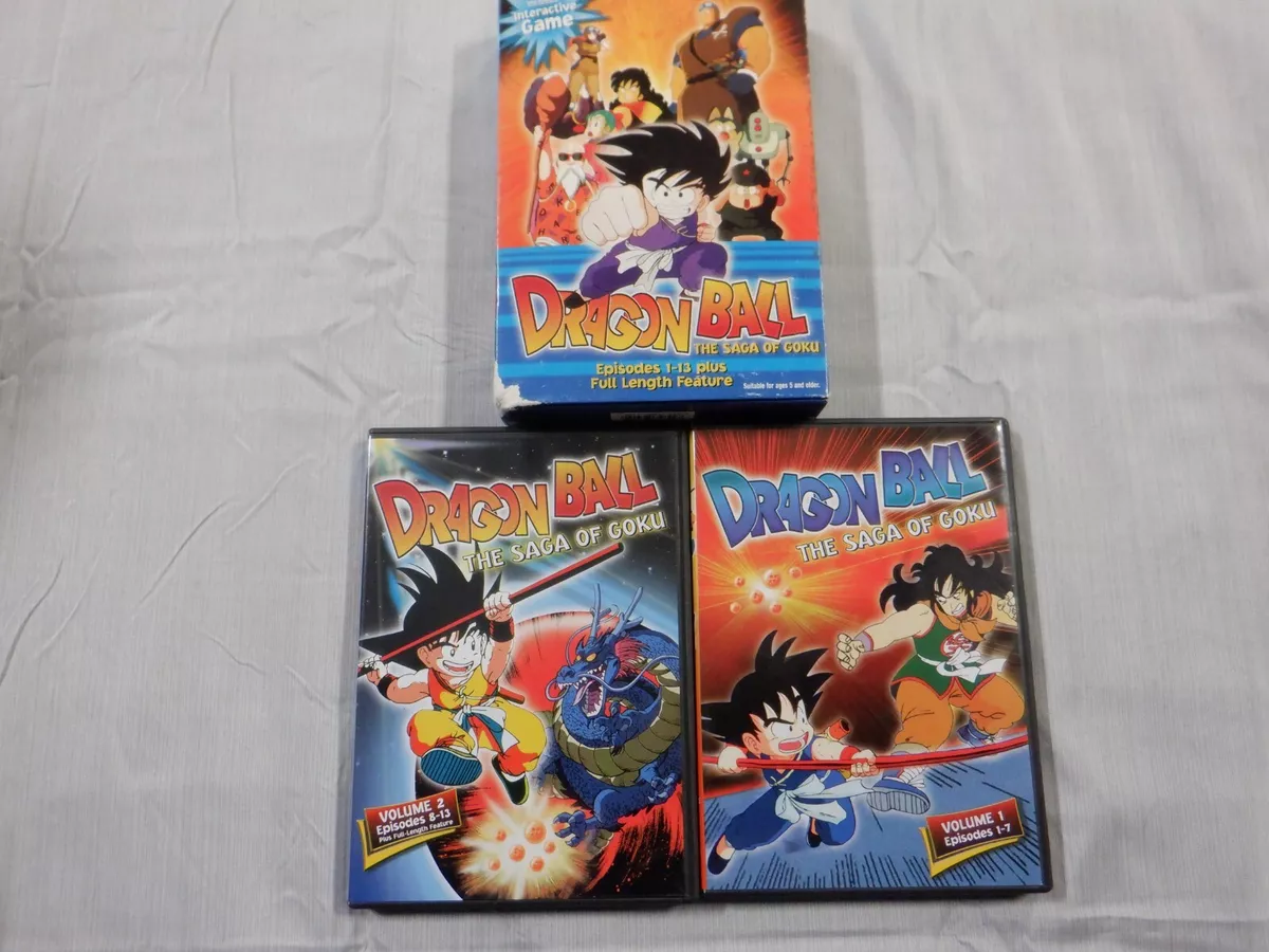 DVD - Dragon Ball Saga of Goku Eps 1-13 Plus Feature Film - Great Condition