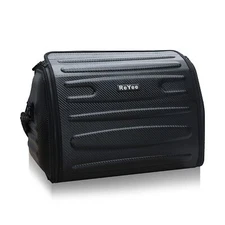 Leather Trunk Organizer With Lid Motorcycle Tail Bag Collapsible Trunk Storage O
