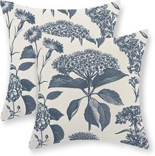 Vintage Boho Floral Hydrangea Herb Throw Pillowcase Outdoor Floral Fitted