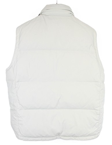 GAS Pure Duck Down Vest Men's XL Hidden Hoodie Lined Puffer Grey Full Zip Logo - Picture 2 of 11