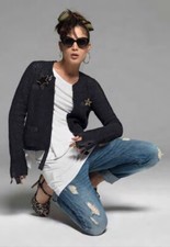 DENNY ROSE GIACCHINA giacca maglieria con spille art. 0605