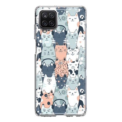 Mundaze Case for Samsung Galaxy A12 Cover Cute Funny Cat Friends