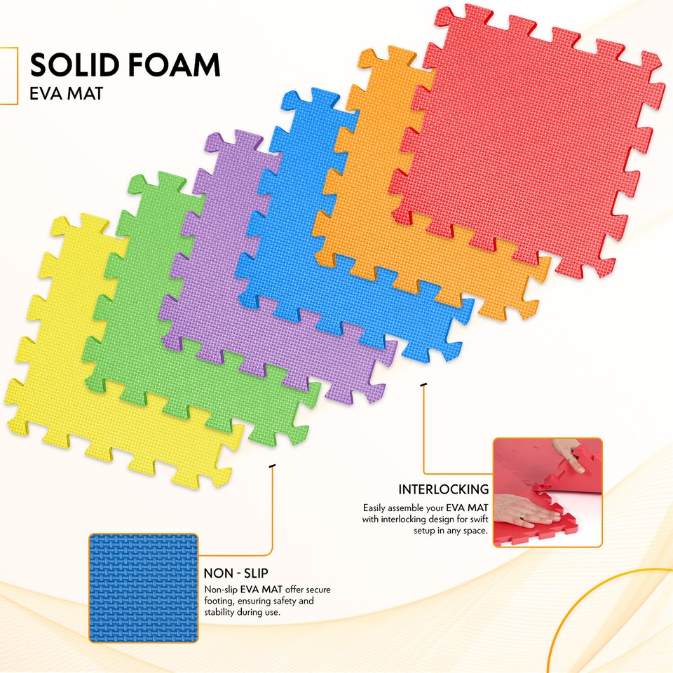 Large Soft Foam EVA Kids Floor Mat Jigsaw Tiles Interlocking Garden ...