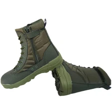 Men Army Tactical High-top Zip Boots Combat Workout Shoes Lightweight Breathable