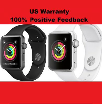 🔥New Apple Watch Series 3 GPS Space Gray/Silver 38mm/42mm Black/White  SportBand