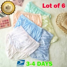Lot of 6 VTG Plus Size XXL Sheer Transparent Silk Nylon Panties Men Women Full C