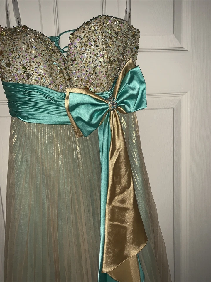 PARTY TIME Vestido de Baile con Cuentas Vestido de Noche Baile de graduación Elegante Pesado Sexy Dividido 10❤️tb46 Foto 2 de 4