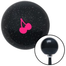 Pink Cherries Silhouette Black Metal Flake Shift Knob W M16x1.5 Insert Shifter