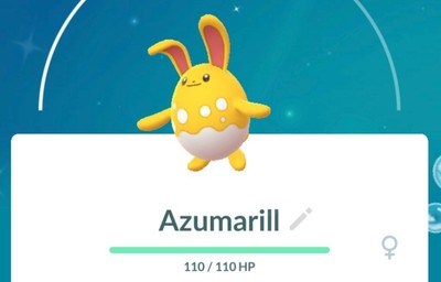  POKEMON GO - Shiny Azumarill *Lv36 & 3 Moves* PVP Great League 