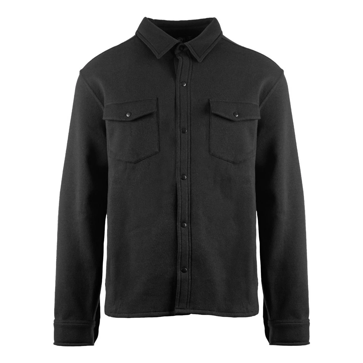 Burnside Men's Fleece Snap Jacket Mens L Black New with Tags