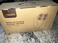 Naipo MGS-150DC Shiatsu 3D Rotating Massager with Heat for Neck, Back, Shoulder