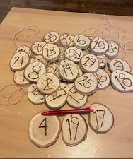 Wooden table numbers wedding decor 