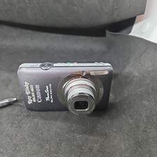 Gray Canon PowerShot Digital ELPH Camera 100 HS - No Charger - Cracked Screen