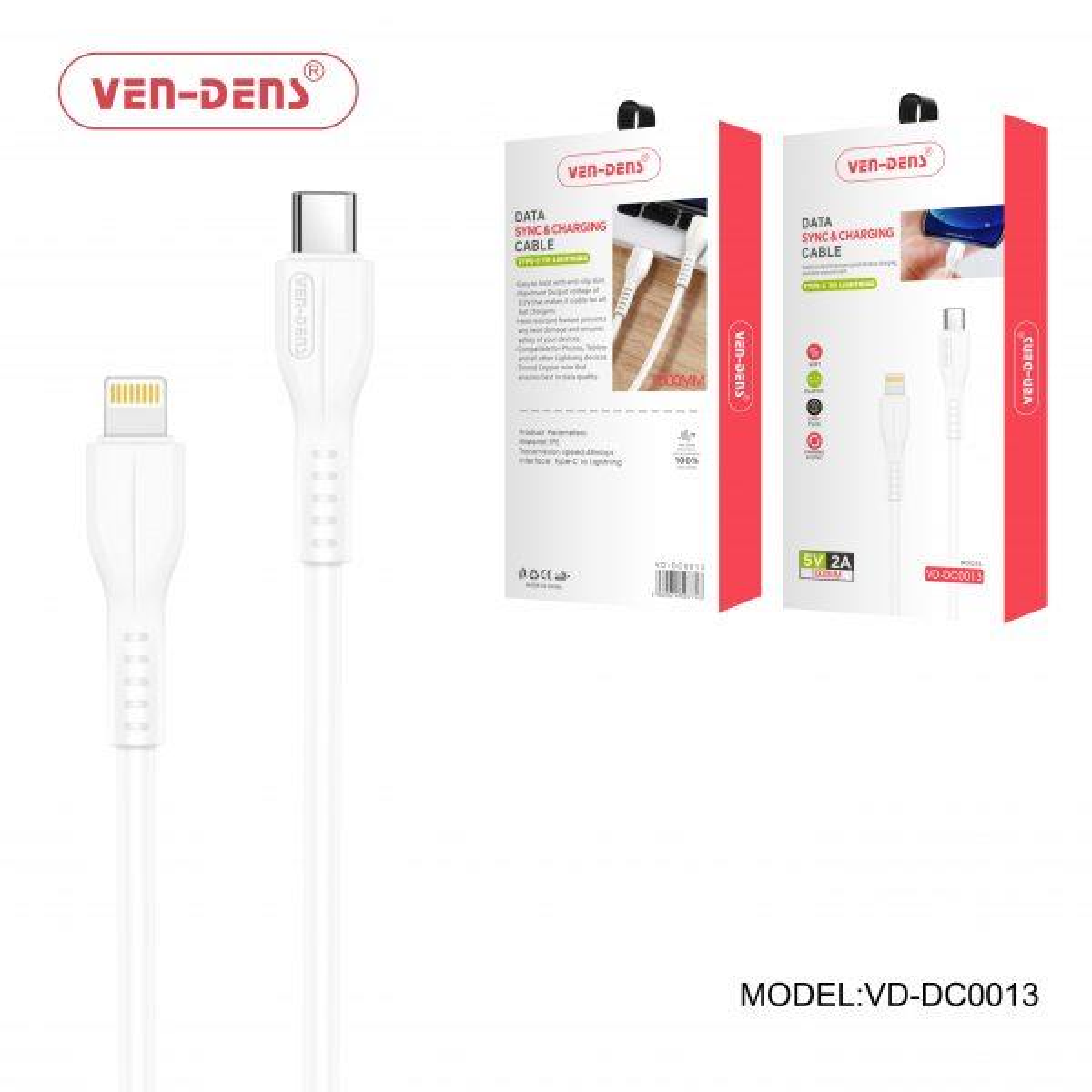 Type C To Lightning Charging Cable 5056594198697 - Image 3