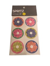 Donut-Themed Temporary Tattoos For Kids Ages 3 By Spritz 4 Sheets