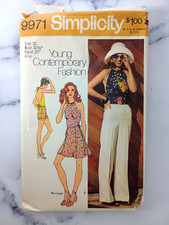 Vtg 1970s YOUNG CONTEMPORARY FASHION--Simplicity Sewing Pattern - 9971 - Sz 10