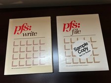 Vintage IBM PC DOS software  PFS: Write and PFS: File   disks and manuals