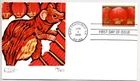 #4221 CHINESE LUNAR NEW YEAR OF THE RAT, CURTIS BLOCK PRINT ARTWORK FDC