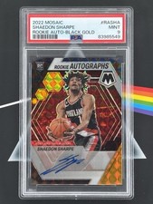 2022 Mosaic - Shaedon Sharpe - Rookie Auto Black Gold - 1 of 9 🔥- PSA Mint 9/10