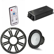 Kicker Marine KPX500.1 Powersports Amp  10" Free Air 4 Ohm  Charcoal Grill ...