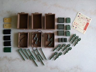 3 Complete Full Set of GI Joe Ammo Dump Unit with Decals Hasbro Original 1985