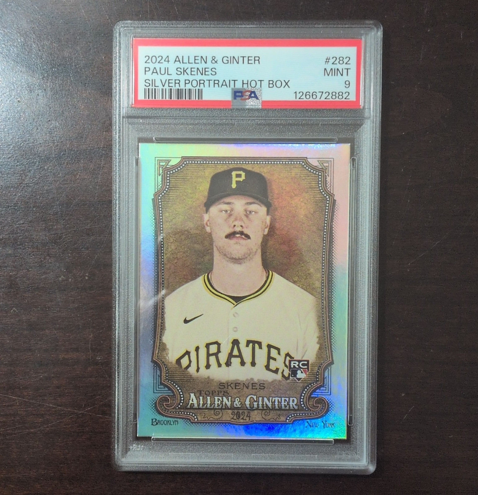 Topps 2024 Allen & Ginter Paul Skenes #282 Silver Portrait Hot Box RC PSA 9