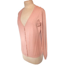 💙 Leichte Damen Fein-Strick Jacke Rosa W969N Größe -M/L- passt 36,38,S