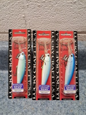 3 OG LUCKY CRAFT Pointer 100DD 5/8oz  100mm Luckycraft Suspending Jerkbait Rare!