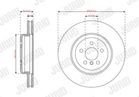 2X Jurid Bremsscheibe Beschichtet BelüFtet Ø348Mm FüR BMW IX3 X3 G01 F97