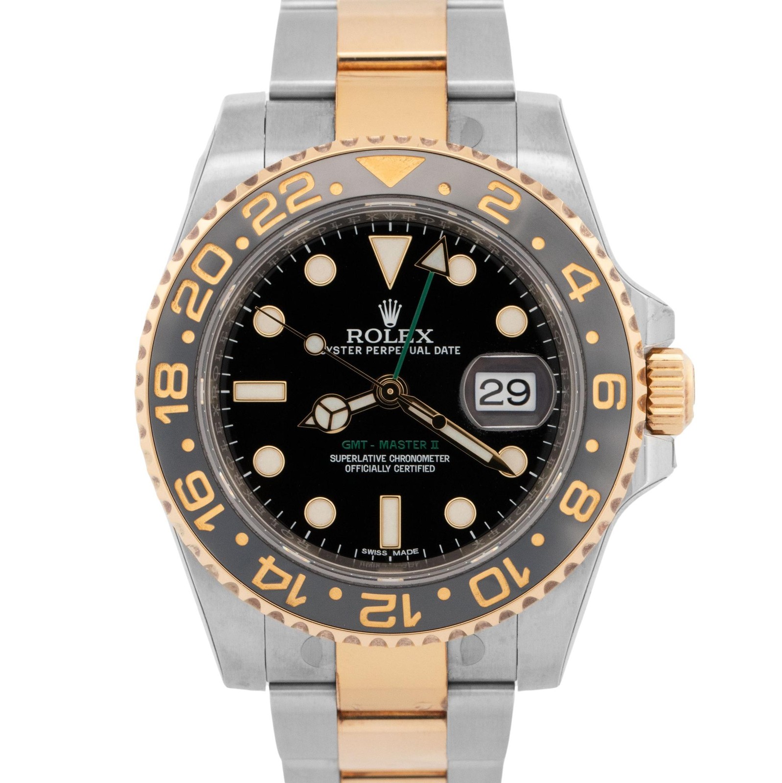 NEW OLD STOCK Rolex GMT-Master II PAPERS Ceramic 18K 40mm 116713 LN Watch BOX