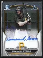 Enmanuel Terrero 2023 Bowman Chrome Auto #CPA-ETO Pittsburgh Pirates