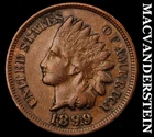 1899 Indian Head Cent- Very Fine+ Better Date No Reserve #J2162