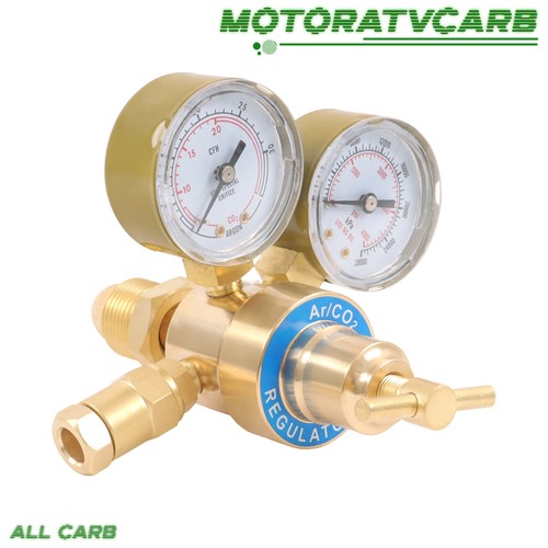 ALL-CARB 1Pack Regolatore Argon Doppio Calibro per Saldatore CGA580 Mig Tig da 0 a 400PSI - Foto 4 di 13