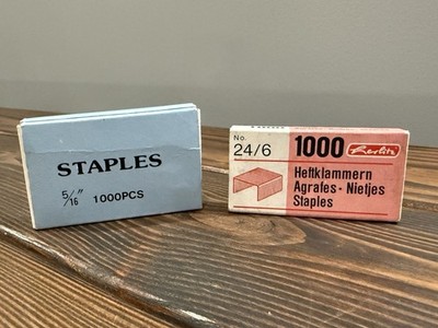 No 24/6 Herlitz Heftklammern Agrafes Staples & 5/16  Staples - Open Packages