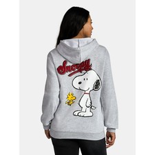 Peanuts Women's Snoopy Embroidered Graphic Hoodie size S 4-6 Brand New 