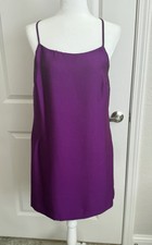 Vince Camuto Purple Spaghetti Strap Mini Dress Women’s Sz 8 Slip