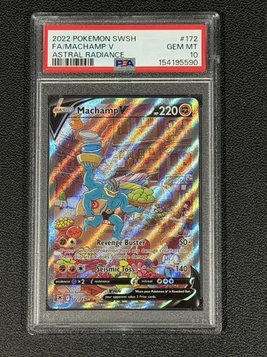2022 Pokemon SWSH Astral Radiance 172/189 Machamp V Alternate Art 🔥PSA 10🔥