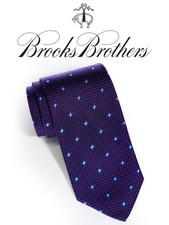 BROOKS BROTHERS 100 Silk Neck Tie 3.25" PURPLE GEOMETRIC DIAMONDS USED T53
