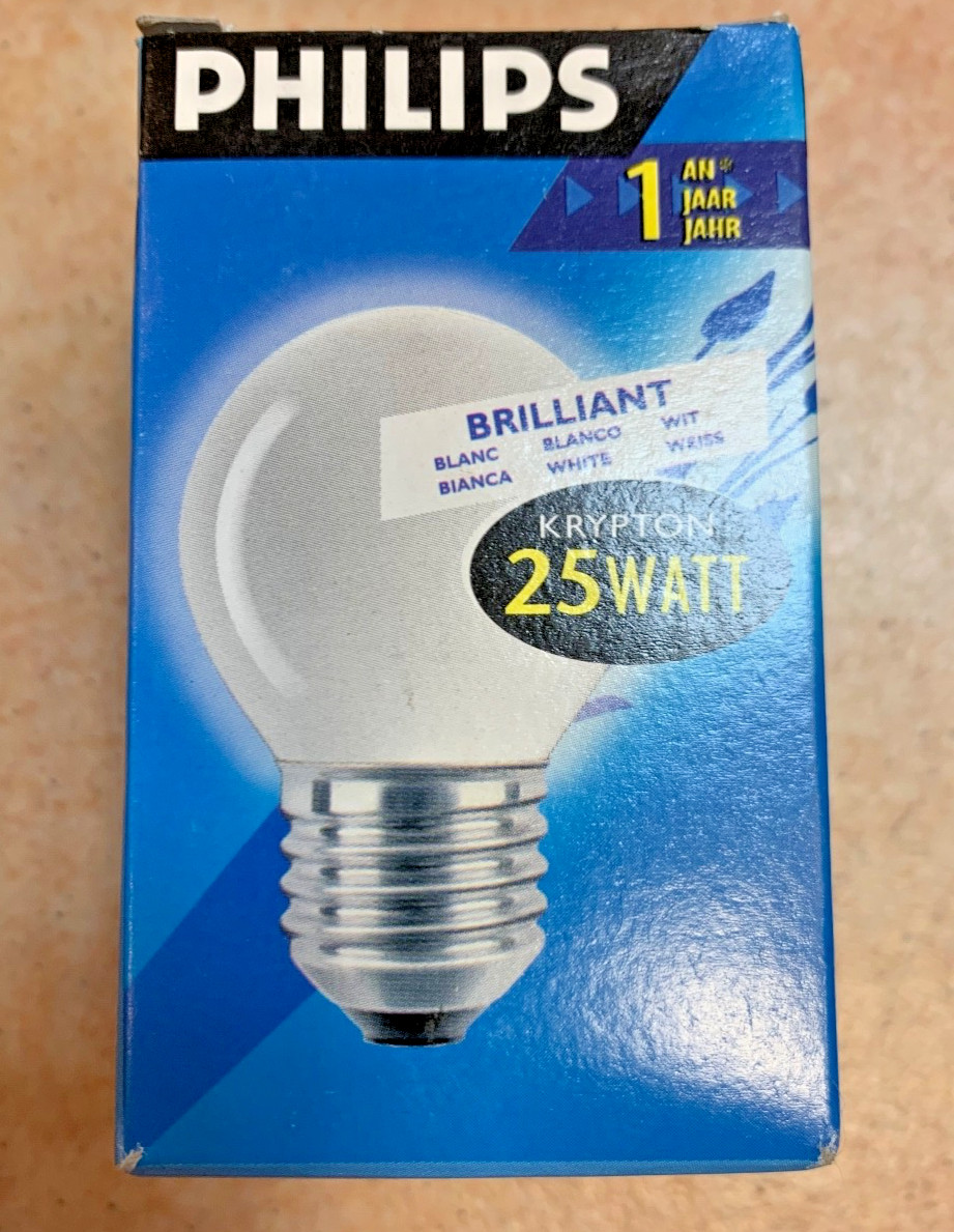 Philips Brilliant E27 25W Opal Light Bulb Krypton Dimmable !!!