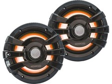 NEW Kenwood XM77BL 7.7" Marine 2-Way Speakers w/ LED Lighting BLACK , 1 PAIR