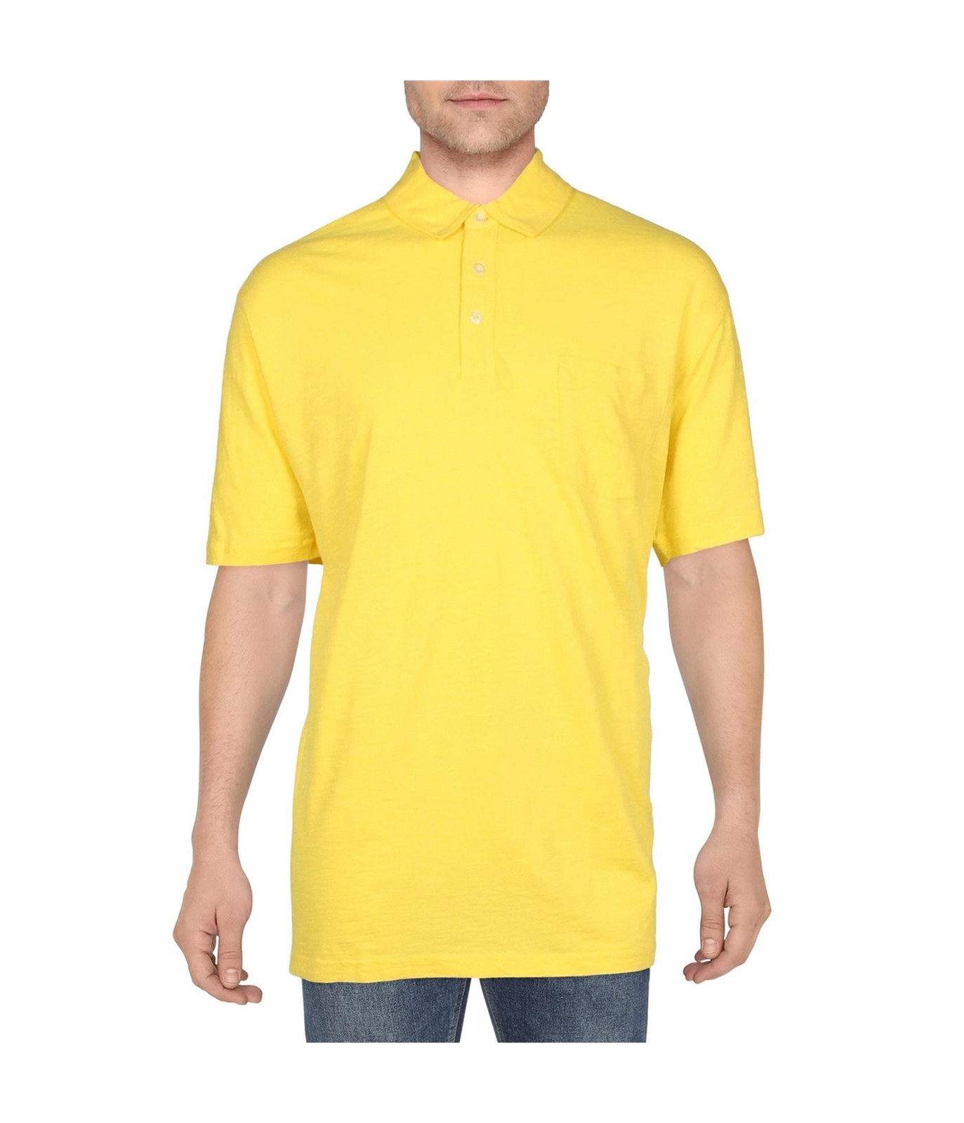 Мужская рубашка поло Club Room Slub желтая X-Large 3290₽