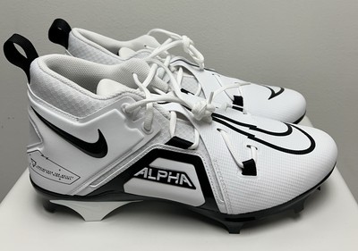 Size 12.5 Wide-Nike Alpha Menace Pro 3 White Black Football  display picture 3