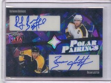 Raymond Bourque PP-29 2025 Leaf Hockey Legends Brian Leetch Polar Pair Auto 1/1