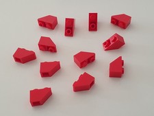 12 Lego Steine Dachsteine Schrägsteine negativ 1x2 rot NEU 3665
